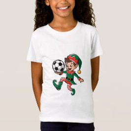 Christmas Elf Playing Soccer Tシャツ