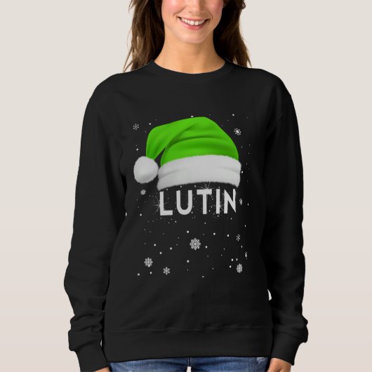 Christmas Elf Pyjamas  for Children Mom or Dad スウェットシャツ (正面)