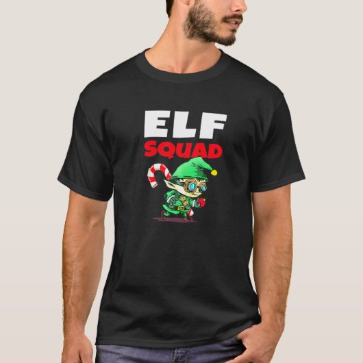 Christmas Elf Squad Matching Family Group Party Tシャツ (正面)
