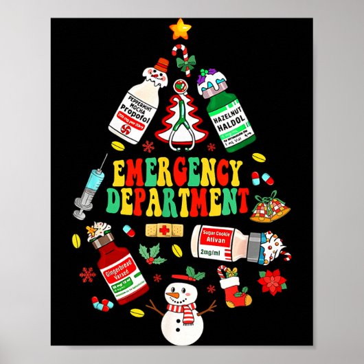 Christmas Emergency Room Er Rn Nurse Department He ポスター (正面)
