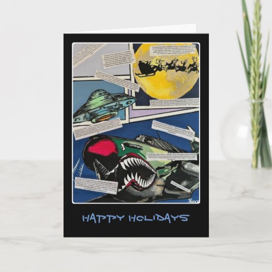 'Christmas Enhances'絵を描's on a サンキューカード (正面)