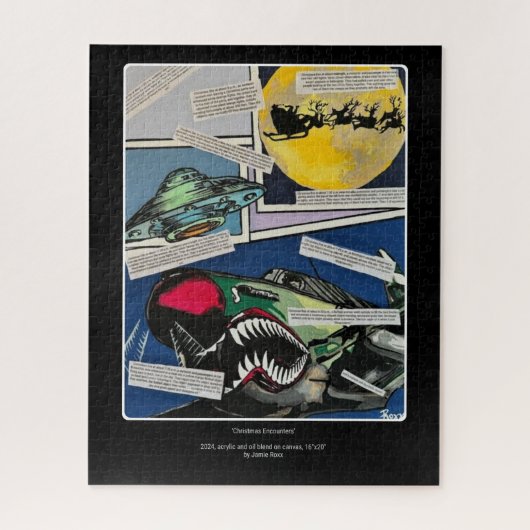 'Christmas Enhances'絵を描's on a ジグソーパズル (縦)