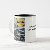 'Christmas Enhances'絵を描's on a ツートーンマグカップ (正面左)