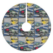 'Christmas Enhances'絵を描's on a ブラッシュドポリエステルツリースカート (正面)