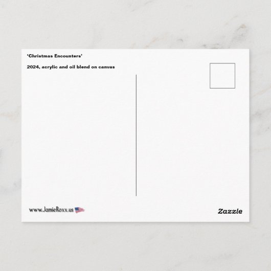 'Christmas Enhances'絵を描's on a ポストカード (裏面)