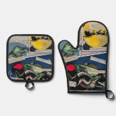 'Christmas Enhances'絵を描's on a 鍋つかみ&鍋敷きセット (正面)