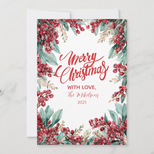 Christmas Eucalyptus and Pine シーズンカード (正面)