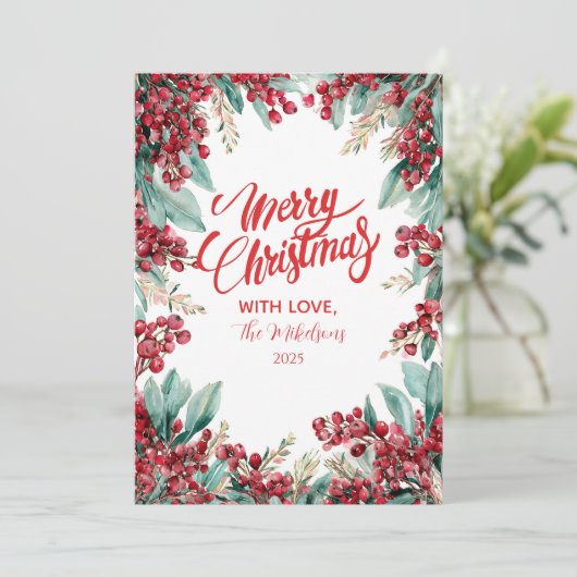 Christmas Eucalyptus and Pine シーズンカード (スタンド正面)