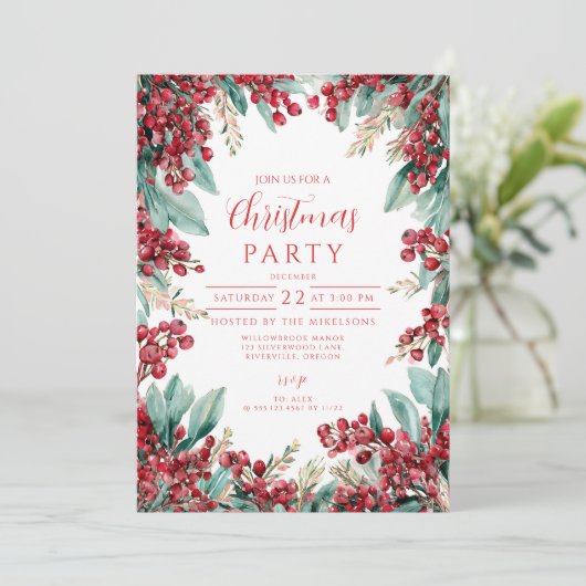 Christmas Eucalyptus and Pine 招待状 (スタンド正面)