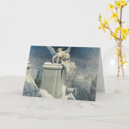 Christmas Eve - Gustave Dore カード (黄色い花)