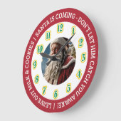 Christmas Eve Santa Clock ラージ壁時計 (傾斜)