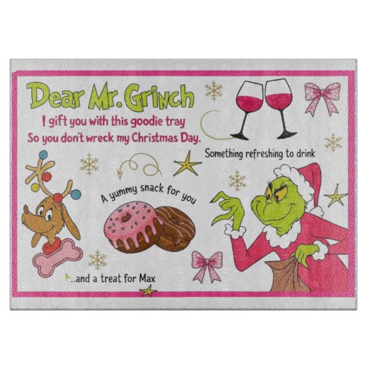 Christmas Eve Santa Milk & Cookie Board  カッティングボード (正面)