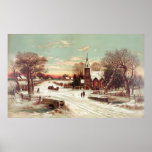 "Christmas Eve Winter Scene" poster/print ポスター<br><div class="desc">Looking for something specific? 
 Leave a comment below on what you need and we will do our best to post it for you.
 --VintageWorks</div>