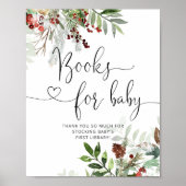Christmas evergreen baby shower Books for baby ポスター (正面)