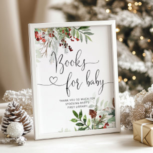Christmas evergreen baby shower Books for baby ポスター