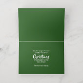 Christmas Evergreen Branch 箔シーズンカード (内側レイダウン)