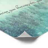 Christmas Evergreen Forest Winter Solstice ポスター (角)