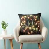 Christmas Evergreen Lighted Wreath Joy クッション (椅子)