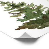Christmas Evergreen Trees Holiday Home Decor ポスター (角)