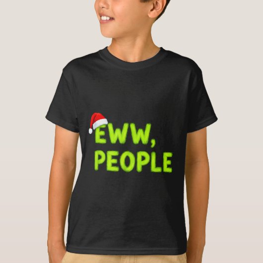 Christmas Eww, People Funny Sarcastic Santa Hat Xm Tシャツ (正面)
