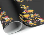 Christmas Excavator Construction Truck Tree ラッピングペーパー (ロールコーナー)