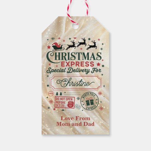 Christmas Express Special Delivery ギフトタグ (裏面)
