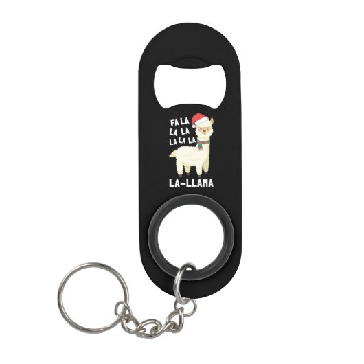 Christmas Fa La Llama Essential キーホルダー栓抜き (正面)