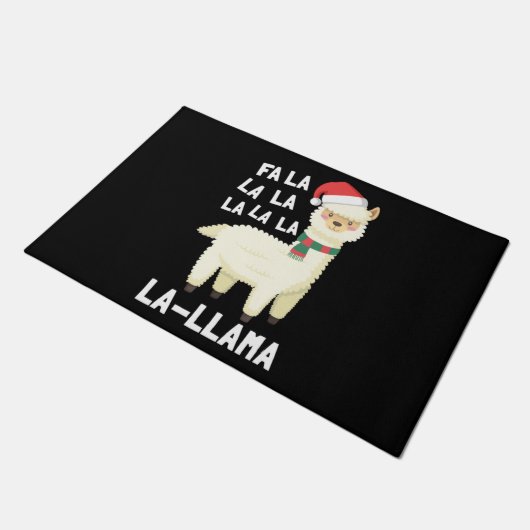 Christmas Fa La Llama Essential ドアマット (アングル)