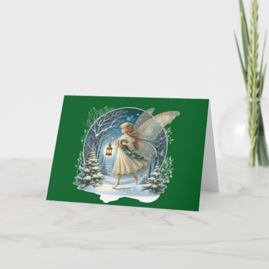 Christmas Fairy Brings Holiday Greeting Card シーズンカード (正面)