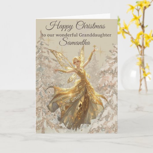 Christmas Fairy Card for Granddaughter カード (黄色い花)