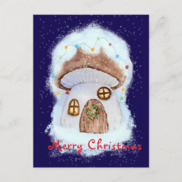 Christmas fairy house シーズンポストカード