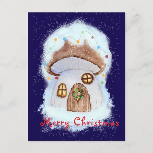 Christmas fairy house シーズンポストカード (正面)