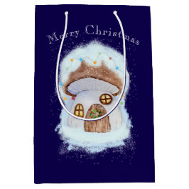 Christmas fairy house ミディアムペーパーバッグ