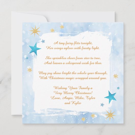 Christmas Fairy Ice Skating in an Enchanted Forest カード (裏面)