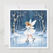 Christmas Fairy Ice Skating in an Enchanted Forest カード (正面)