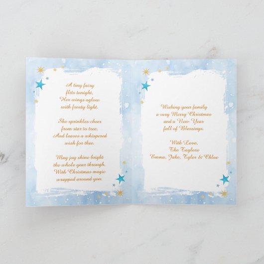 Christmas Fairy Ice Skating in an Enchanted Forest カード (内部)