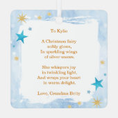 Christmas Fairy in an Enchanted Forest メタルオーナメント (裏面)