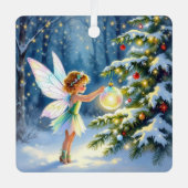 Christmas Fairy in an Enchanted Forest メタルオーナメント (正面)