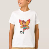 Christmas Fairy Playing Soccer Tシャツ (正面)