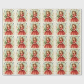 Christmas Fairy Watercolor Art ラッピングペーパー (フラット)