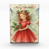 Christmas Fairy Watercolor Art Holiday フォトブロック (正面)