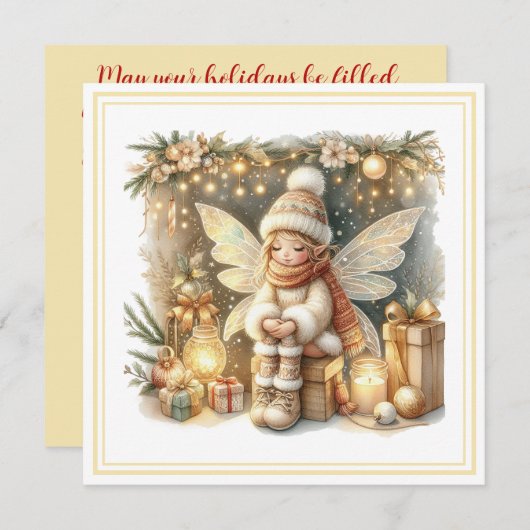 Christmas Fairy – Whimsical Winter Holiday Card (正面/裏面)