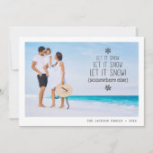 Christmas family beach vacation fun photo シーズンカード (正面)