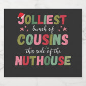 Christmas Family Cousin Reunion Matching  ビールラベル (シングルラベル)