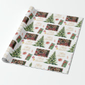 Christmas Family Frame Wrapping Paper ラッピングペーパー (アンロールド)