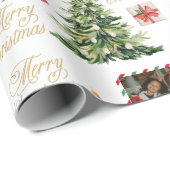 Christmas Family Frame Wrapping Paper ラッピングペーパー (ロールコーナー)