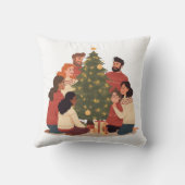 Christmas Family & Friends Cozy Holiday pillow クッション (裏面)