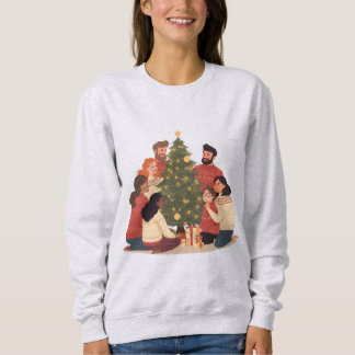 Christmas Family & Friends Cozy Holiday Sweatshirt スウェットシャツ