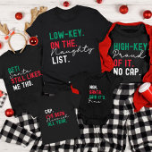 Christmas Family Matching Funny Naughty List Gen Z Tシャツ