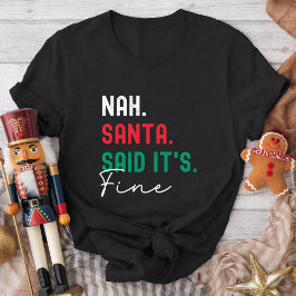 Christmas Family Matching Funny Naughty List Gen Z Tシャツ